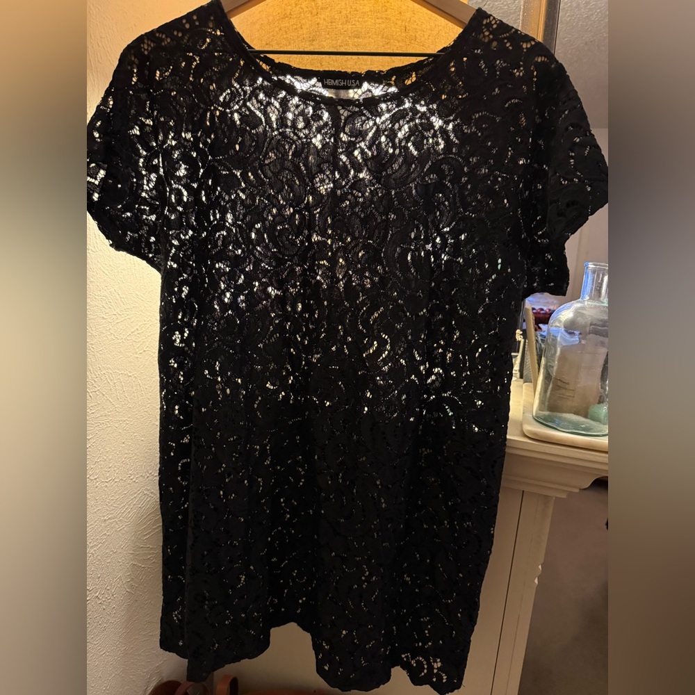 HEIMISH USA Black Lace Blouse